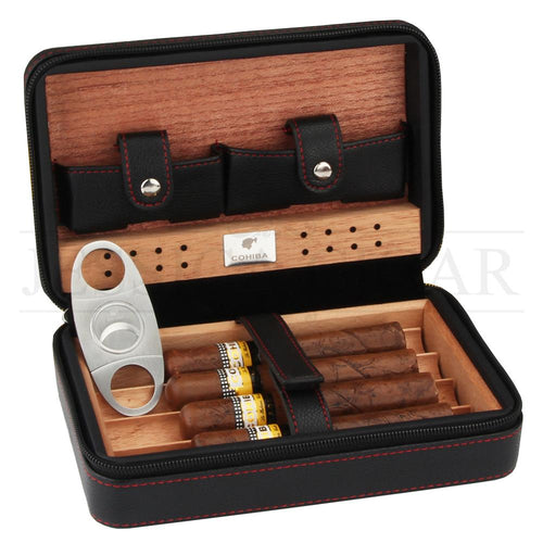 COHIBA Gadgets Leather Travel Cigar Case